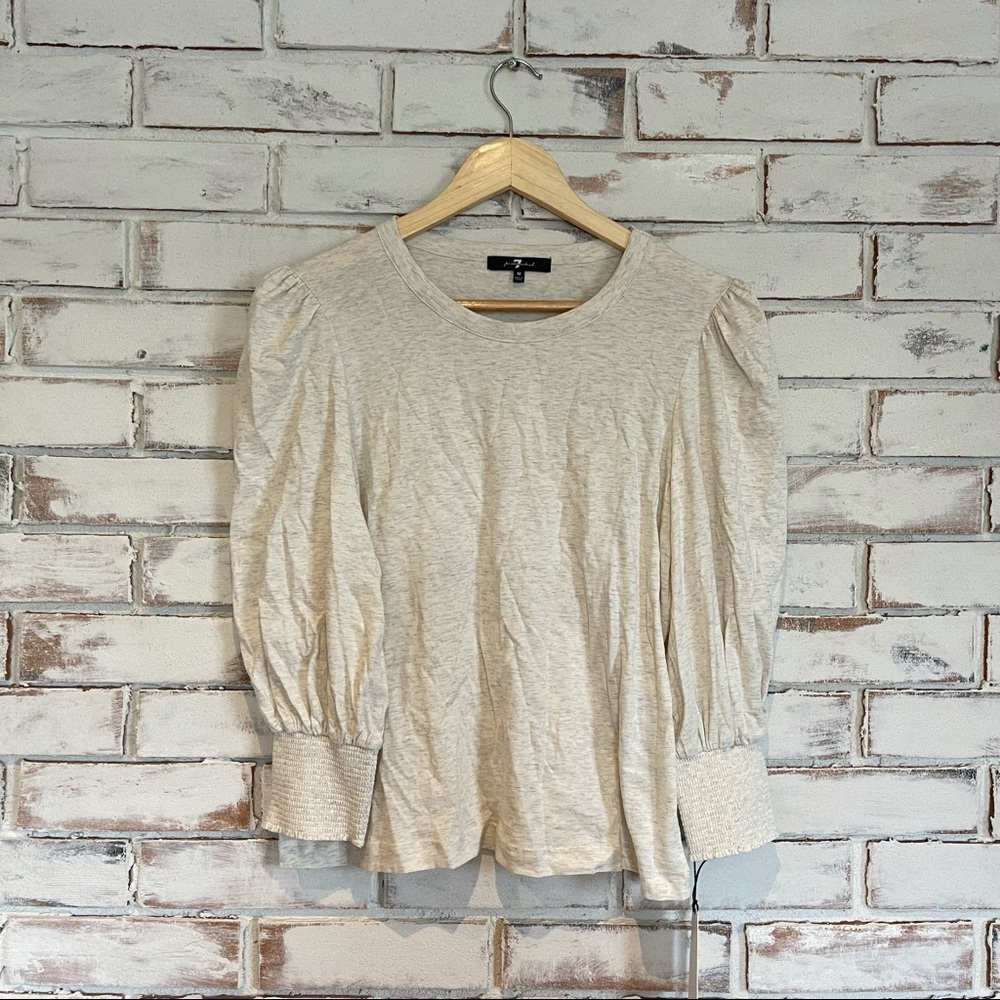 7 for all mankind puff long sleeve lightweight shirt